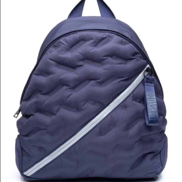 Go Dot Dash Blue Round Puffy Bag - Picture 1 of 10